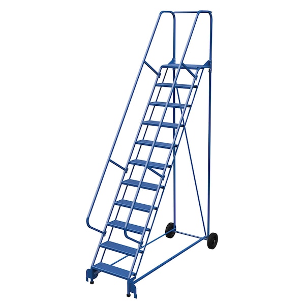 140 H Steel Roll A Fold Ladder, 58 deg., Perf, 11 Step, 11 Steps
